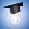 Graduation Academic Cap with White Tooth