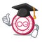 Graduation Aeternity coin character cartoon
