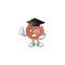 Graduation bronze coin cartoon character with mascot
