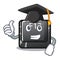 Graduation button f12 isolated in the character