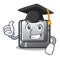 Graduation button L in the mascot shape