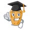 Graduation cake madeleine french isolated on mascot