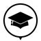 Graduation cap - black icon