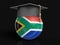 Graduation cap and flag of South African republic