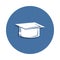 Graduation cap icon in badge style. One of education collection icon can be used for UI UX