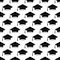 Graduation cap seamless pattern. Grad ceremony backdrop. Vector template for fabric, textile, wallpaper, wrapping paper