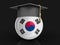 Graduation cap and South Korean flag