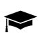 Graduation cap vector icon