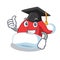 Graduation Christmas hat character cartoon