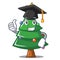 Graduation Christmas tree character cartoon