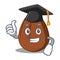 Graduation coffee bean character cartoon