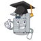 Graduation copier machine isolated in the cartoon