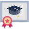 Graduation Degree Isolated Vector icon which can easily modify or edit