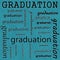 Graduation Design with Teal Tile Pattern Repeat Background