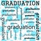 Graduation Design with Teal and White Polka Dot Tile Pattern Rep