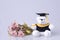Graduation doll for text background