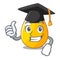 Graduation golden eggo on isolated image mascot