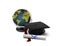 Graduation hat and globe