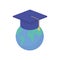 Graduation hat school education world learning online