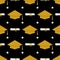 Graduation hat seamless pattern. Grad ceremony backdrop. Vector template for fabric, textile, wallpaper, wrapping paper