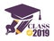 Graduation isolated greeting icon or logo education and knowledge Bachelor