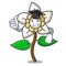 Graduation jasmine flower character cartoon
