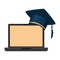 graduation laptop representation
