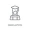 Graduation linear icon. Modern outline Graduation logo concept o