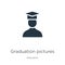 Graduation pictures icon vector. Trendy flat graduation pictures icon from education collection isolated on white background.