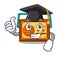 Graduation radio character cartoon style