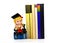 Graduation resin doll and books