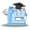 Graduation sewing machine emoticon character