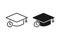 Graduation time icon. Illustration vector