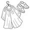 Graduation Toga and Shoes Isolated Coloring Page