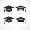 Graduation university square cap icon