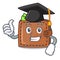 Graduation wallet character cartoon style