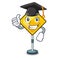 Graduation warning attention sign shaped character exclamation