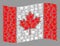 Graduation Waving Canada Flag - Mosaic of Graduation Cap Objects