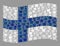 Graduation Waving Finland Flag - Collage of Graduation Cap Objects