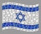 Graduation Waving Israel Flag - Collage of Graduation Cap Objects