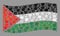 Graduation Waving Palestine Flag - Mosaic of Graduation Cap Icons