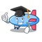 Graduation zeppelin character cartoon style