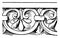 Graeco-Italic Cresting Border is a valence-like border, vintage engraving