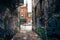 Graffiti Alley and Howard Street in Baltimore, Maryland.