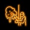 graffiti crime neon glow icon illustration