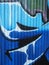 Graffiti details with blue dominant