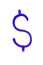 Graffiti dollar sign sprayed on white isolated background