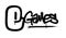 Graffiti e games text sprayed in black over white