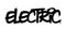 Graffiti electric word sprayed in black over white