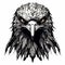 Graffiti-inspired Eagle Head Vector Illustration On White Background